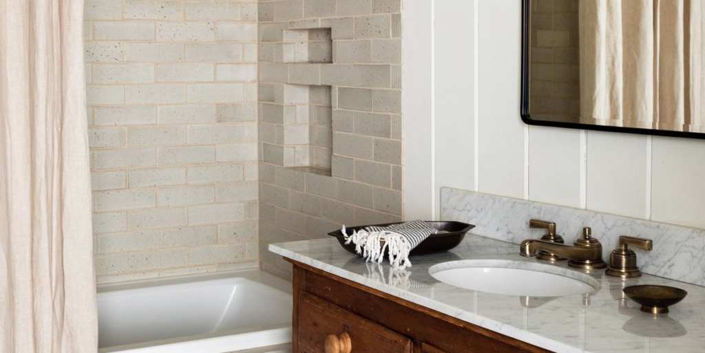 How to uniquely use subway tile in your bathroom